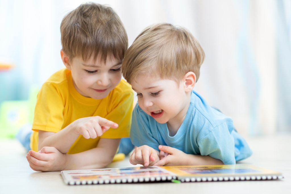 Two Children reading